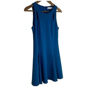 Ali & Jay Los Angeles Sleeveless Flared Pleated Mini Dress Blue
